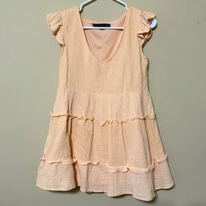 HYFVE Sleeveless Mini Dress in Peach